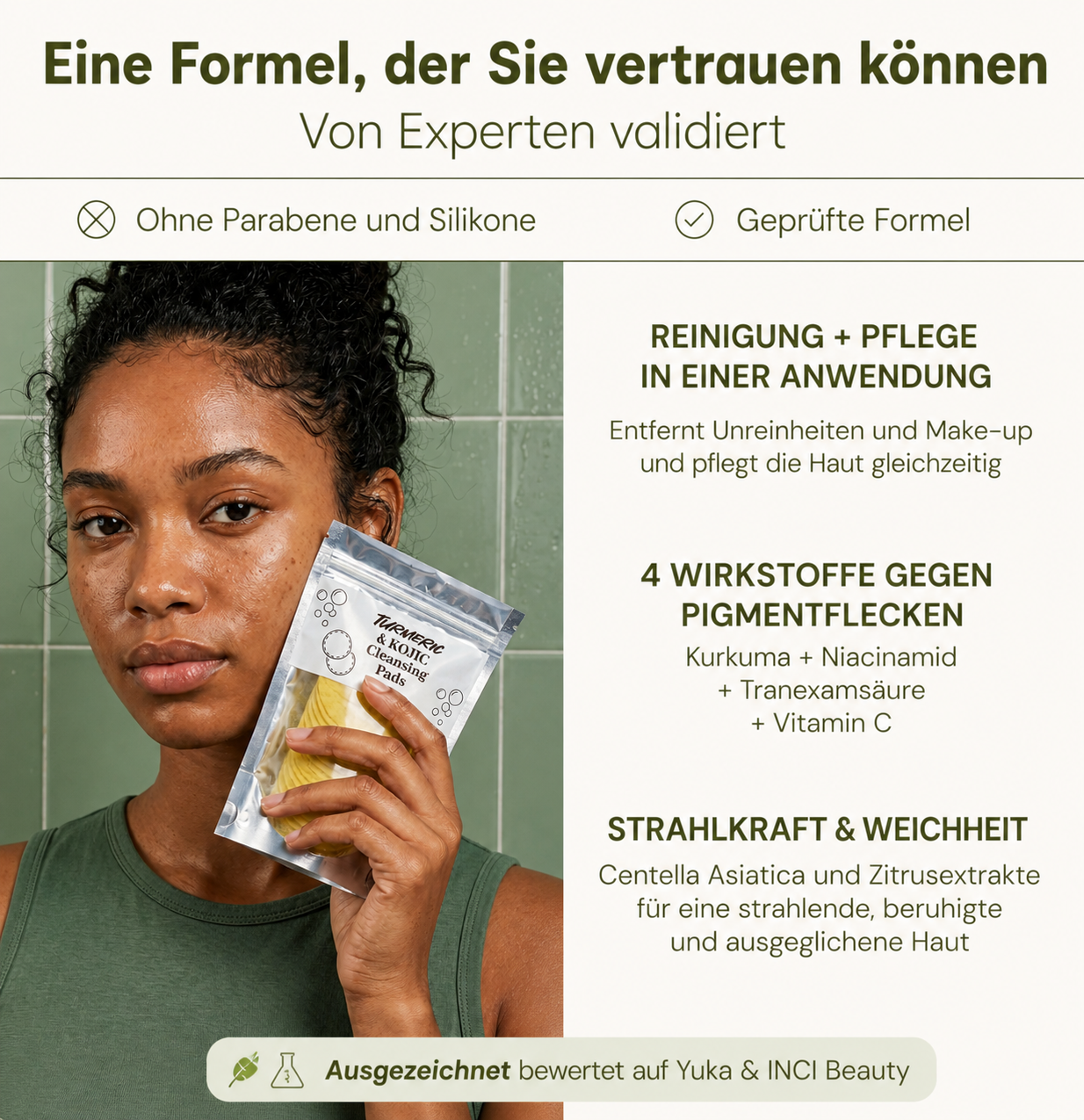 3-in-1 Kurkuma Reinigungspads für strahlende Haut