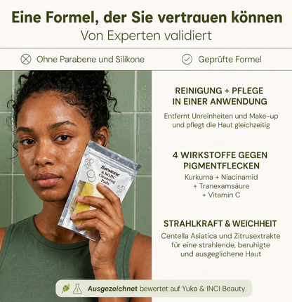 3-in-1 Kurkuma Reinigungspads für strahlende Haut