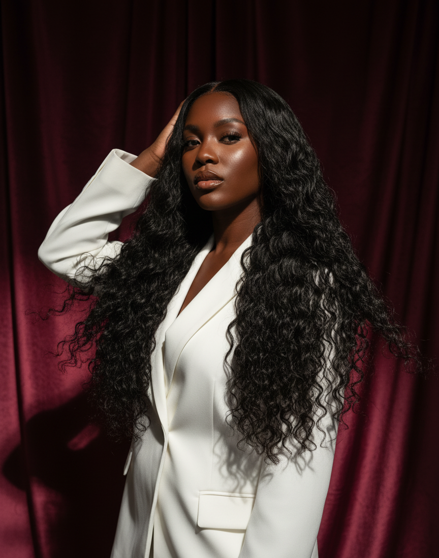 Tissages water waves virgin hair