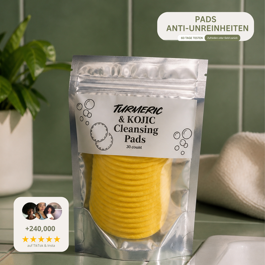 3-in-1 Kurkuma Reinigungspads für strahlende Haut